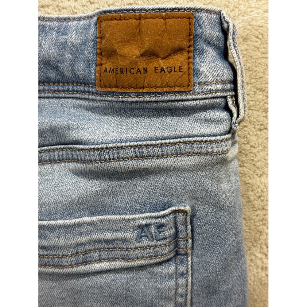 American Eagle Womens Kick Boot Cargo Stretch Light Jeans 10 Meas: 31x31.5 - Picture 3 of 7